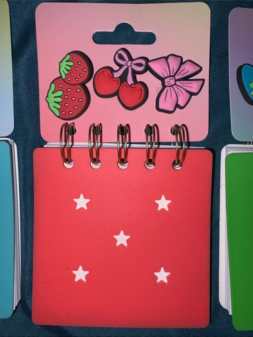 3 - Mini Spiral Notepad Set w/ Charms